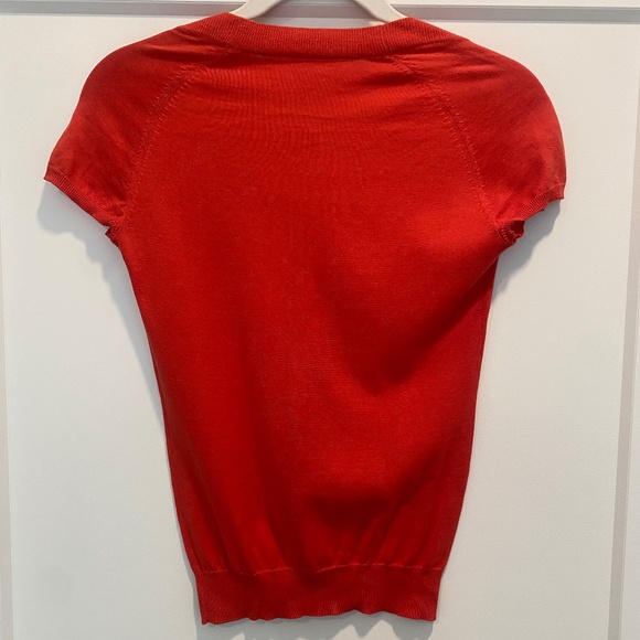 Red Cardigan/T-Shirt Sweater Set - Picture 5 of 5